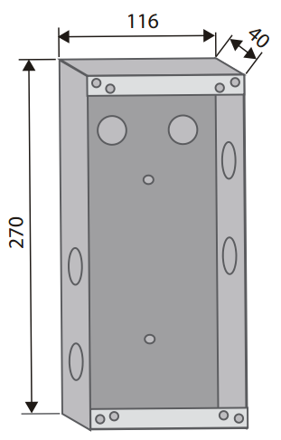 Backbox for Flush Mount Station