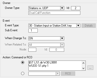 Dak 1 or Call Button Pressed