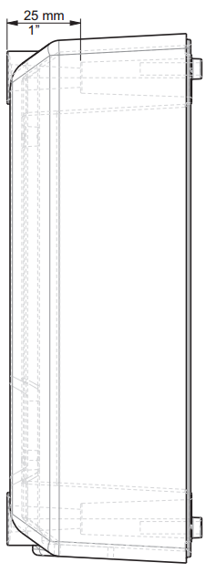 Onwall backbox - Side view