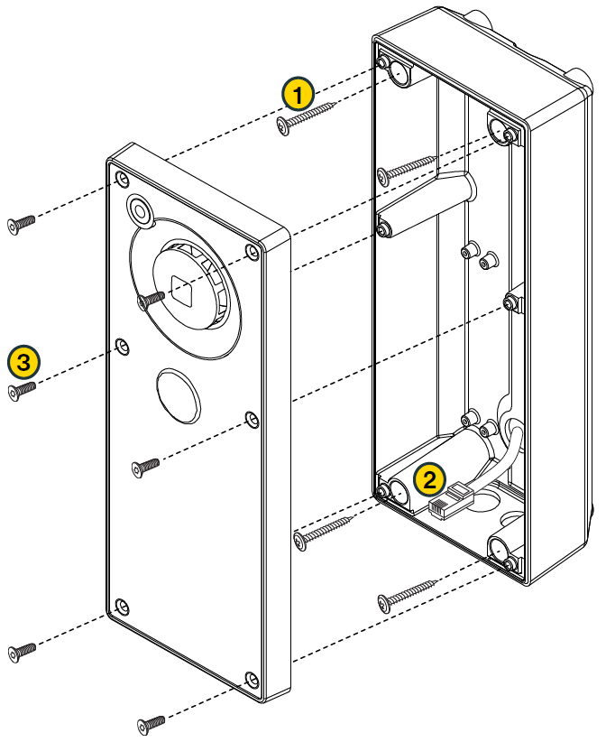 Onwall mounting - exploded view