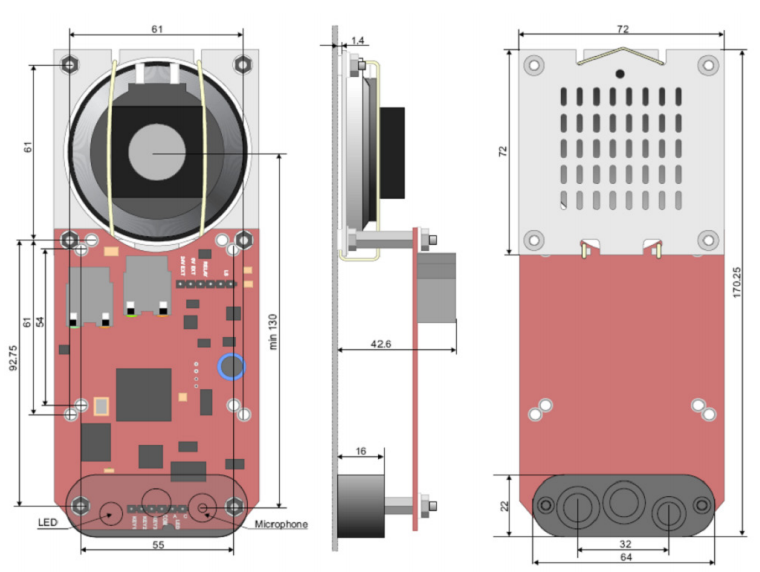 IP Substation Kit Mounting Dimensions (mm)