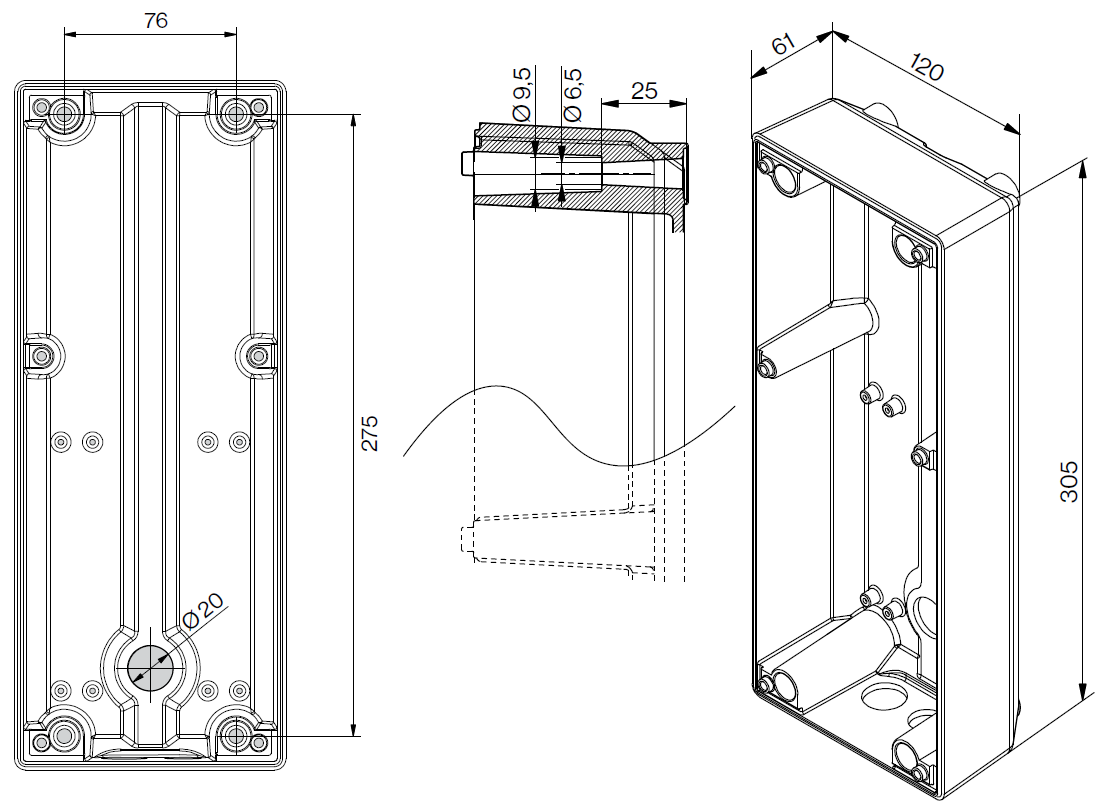Onwall backbox Mounting