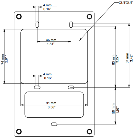 TA-5 Mounting Bracket dimensions