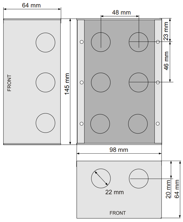 IP Substation - 3 Gang Backbox