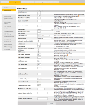 Audio Settings - Turbine v. 4.11