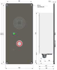 'ECP-AA1 - Front and side view