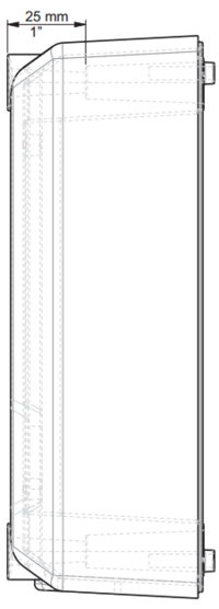 Onwall backbox - Side view