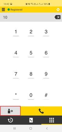 Dial the number and select Add contact