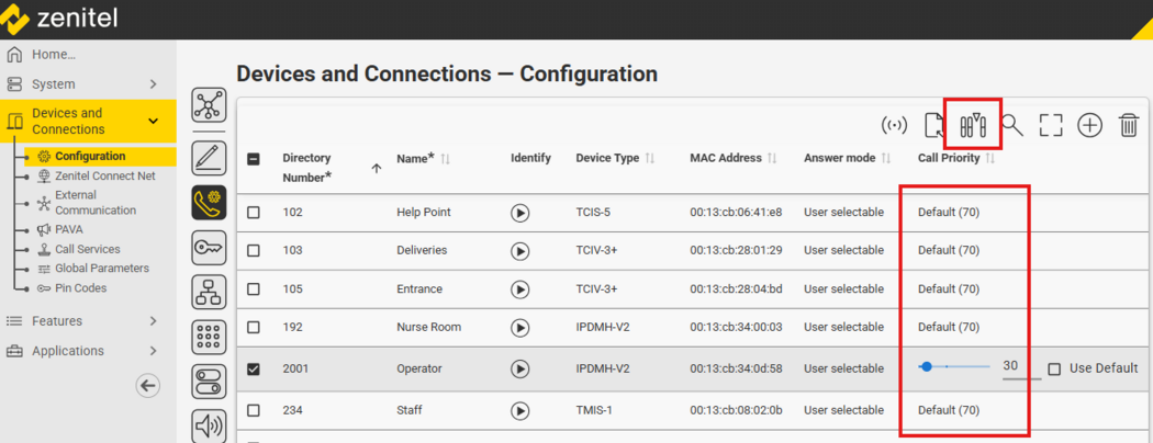 Call Priority (Zenitel Connect Pro) - Zenitel Wiki