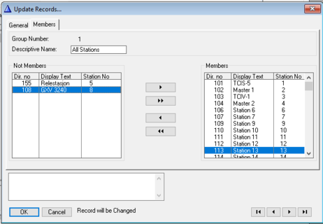 Members tab - Change mode
