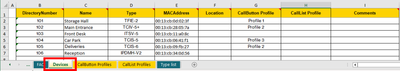 Import devices from Excel spreadsheet (Zenitel Connect Pro) - Zenitel Wiki