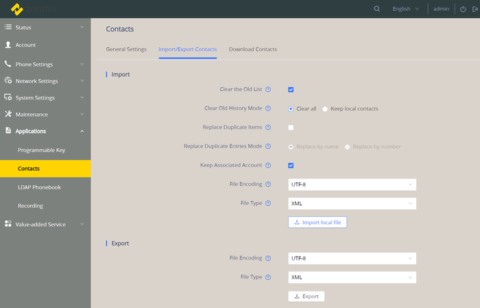 ITSV import phone book ITSV paging.png