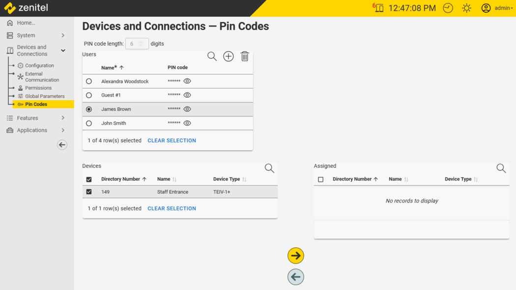 Pin Codes (Zenitel Connect Pro) - Zenitel Wiki