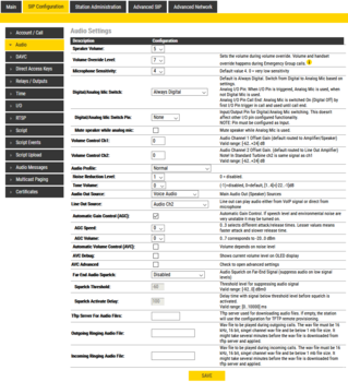 Audio Settings - Turbine v. 5.1