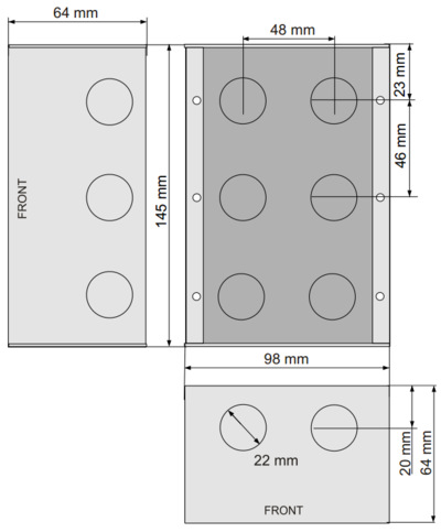 IP Substation - 3 Gang Backbox