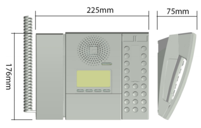 IP Desktop Master with Handset - Dimensions