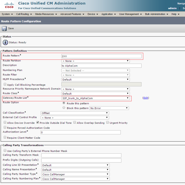 Cisco Call Manager 10, 11 and 11.5 configuration guide - Zenitel Wiki