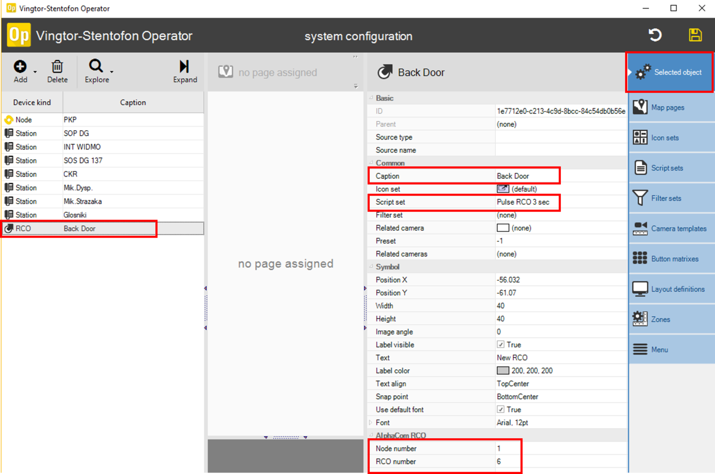 RCO control (VS-Operator) - Zenitel Wiki
